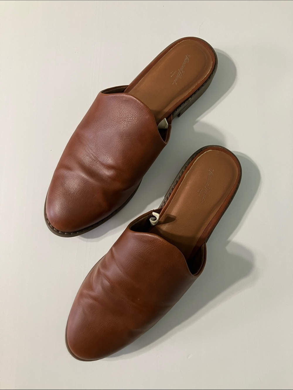 Universal Thread Brown Leather Slip-On Mules - Picture 2 of 3